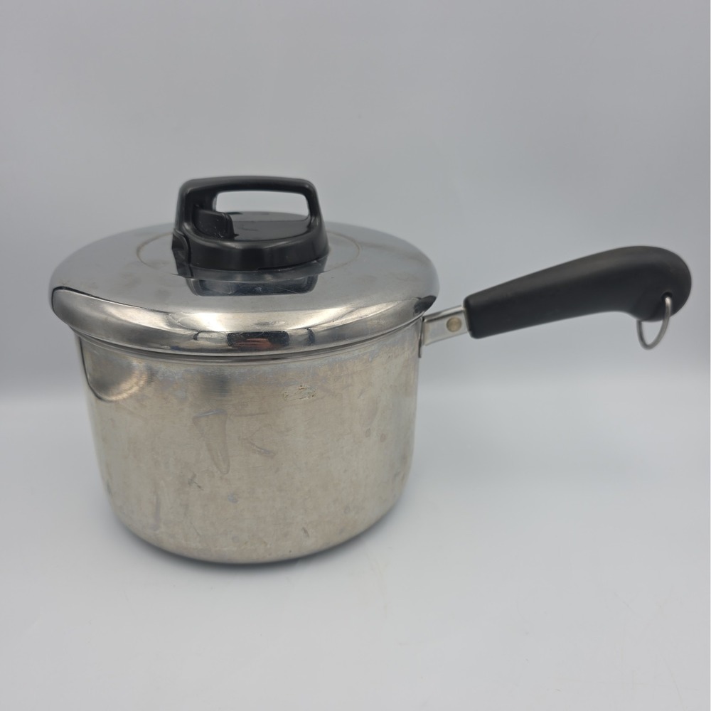 Revere Ware 3 Qt Sauce Pan With Lid 1801 Stainless Steel Tri Ply Bottom 89-A